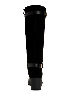 Giani Bernini Sannaa Wedge Boots Black Leather