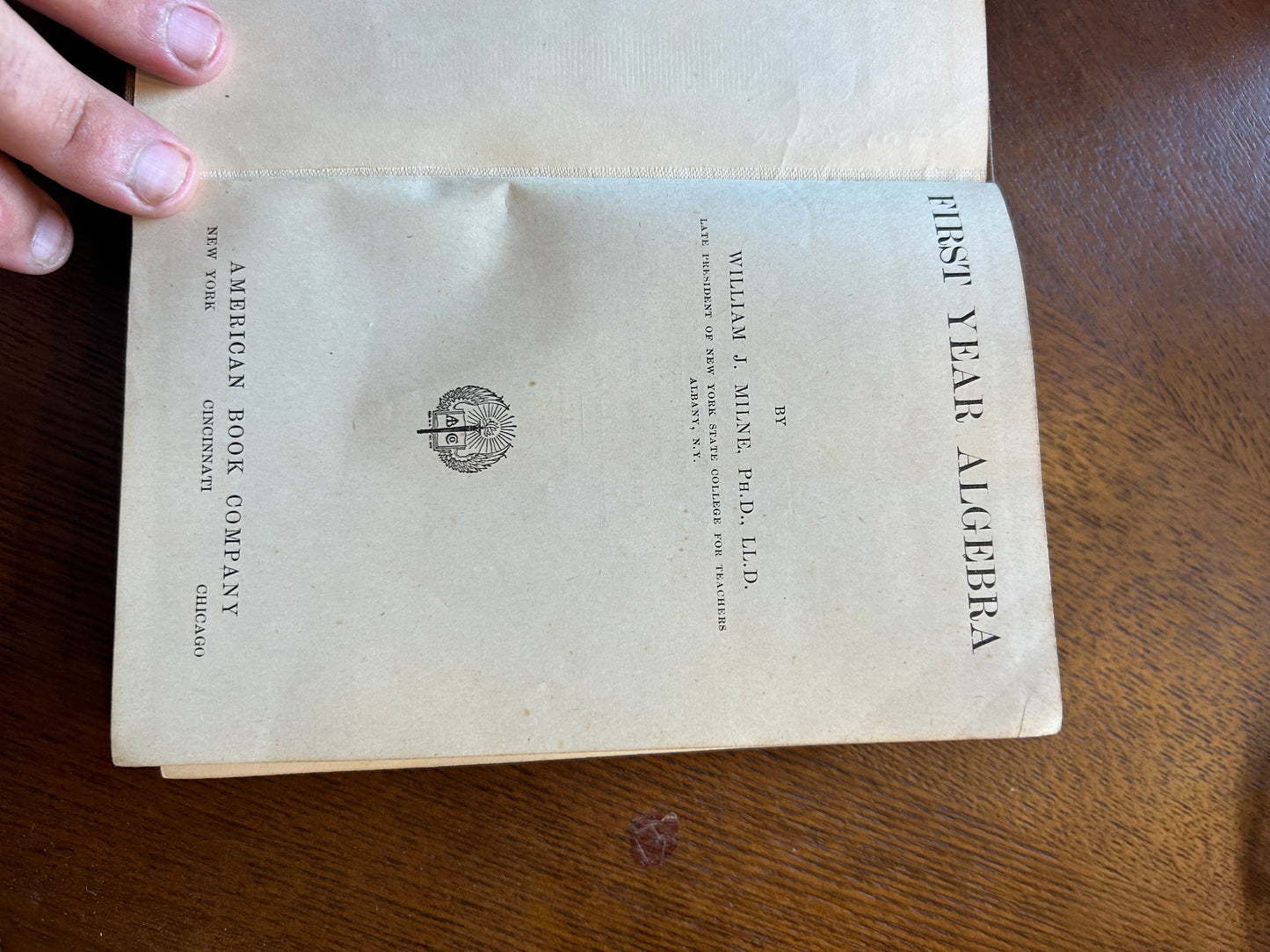First Year Algebra - Milne - 1915