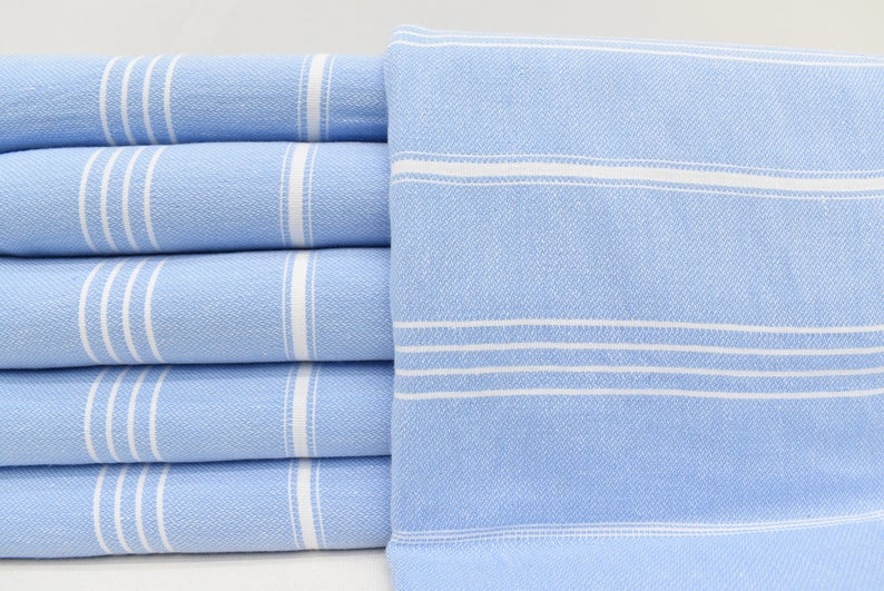 MONACO LIGHT BLUE TURKISH TOWEL