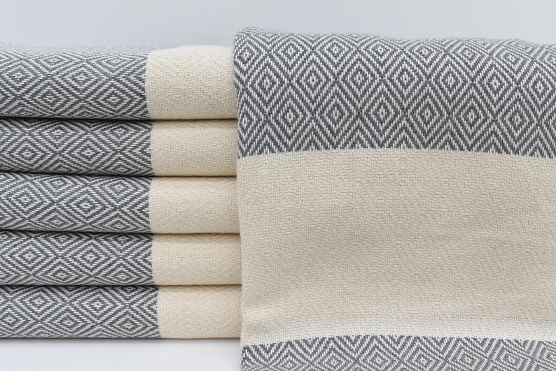 VENICE GRAY TURKISH TOWEL