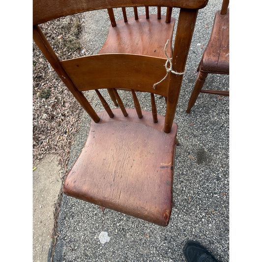 Late 1800's American Spindle Back Dining Chair - Set of 4