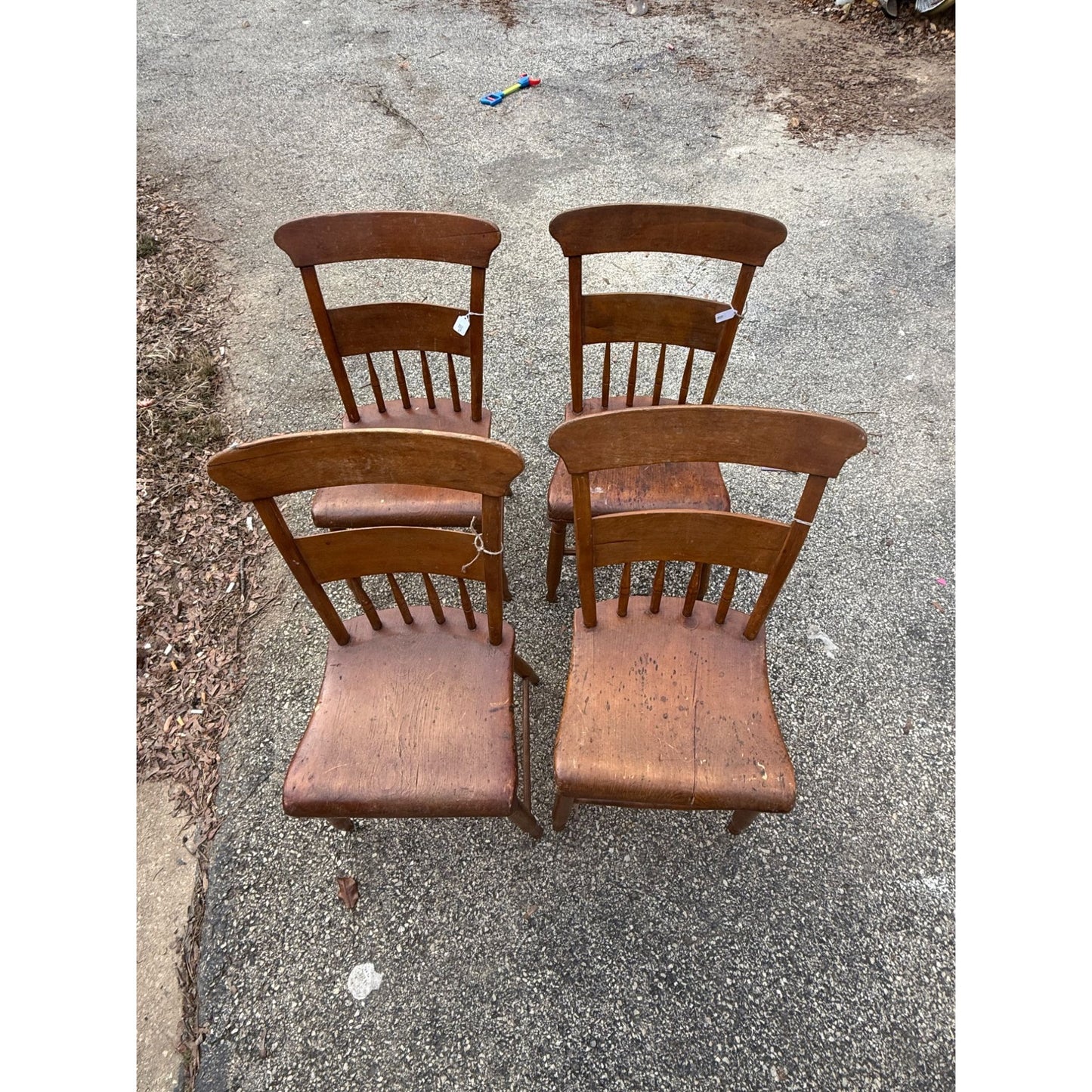 Late 1800's American Spindle Back Dining Chair - Set of 4