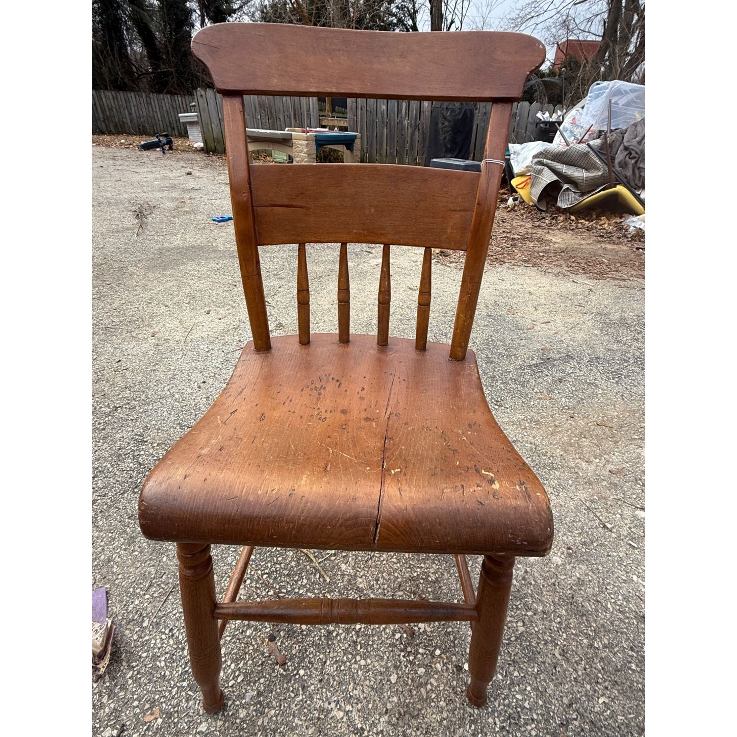 Late 1800's American Spindle Back Dining Chair - Set of 4