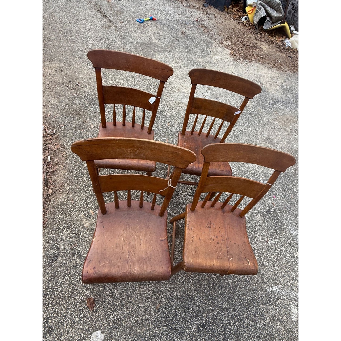 Late 1800's American Spindle Back Dining Chair - Set of 4