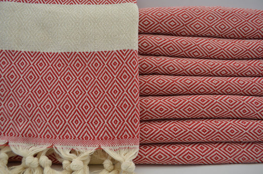 VENICE RED TURKISH TOWEL