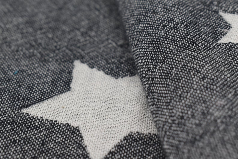 STAR BLACK TURKISH TOWEL