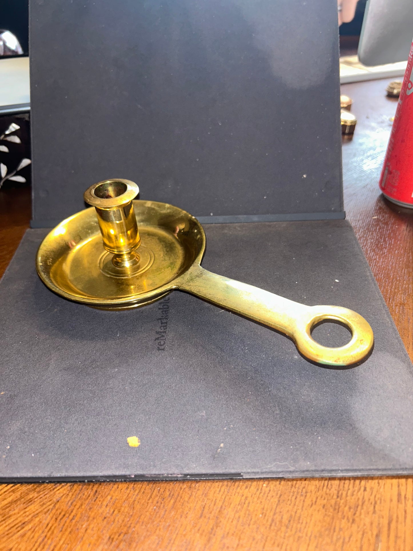 Williamsburg brass candle holder