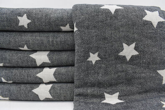 STAR BLACK TURKISH TOWEL