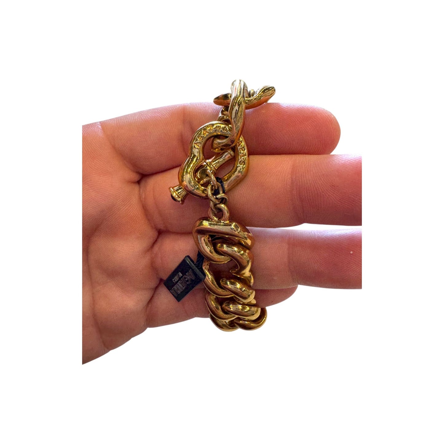 Vintage Agatha Paris Gold-Plated Chain Link Bracelet W/ Toggle Clasp
