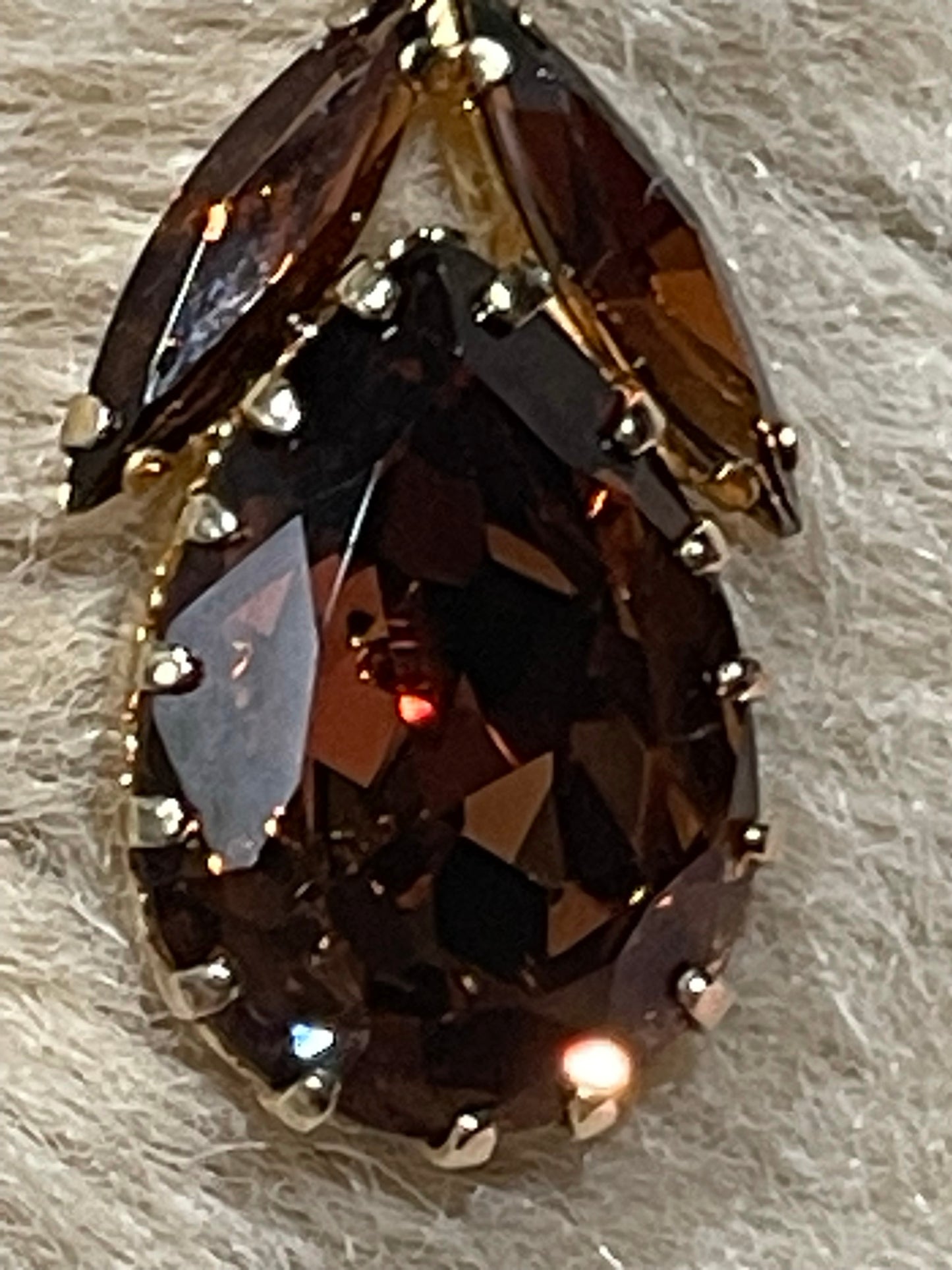 Large Costume Amber Brooch