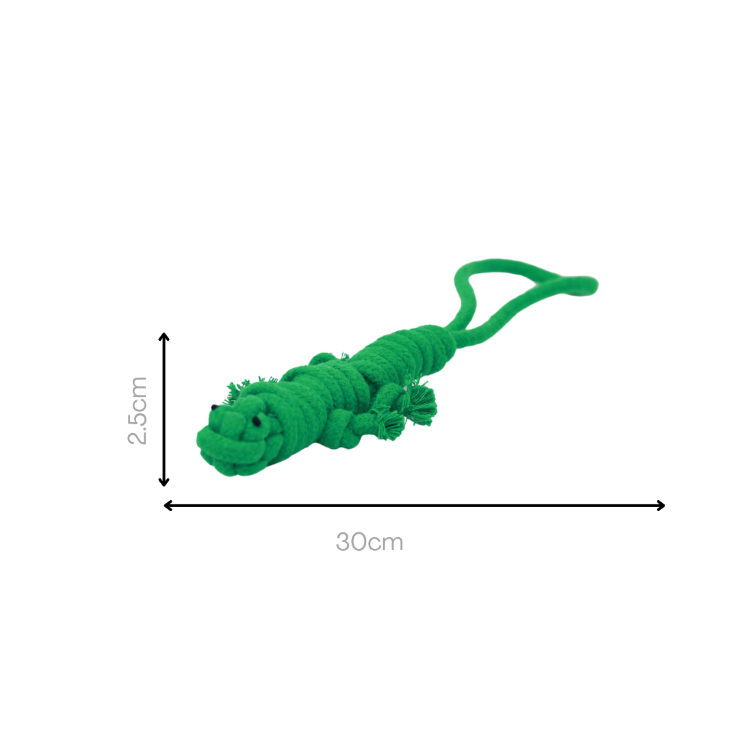 Owen the Green Lizard Rope Toy