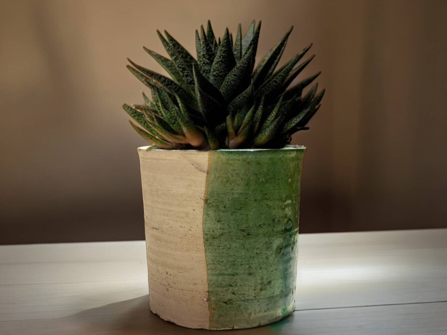Handmade Moroccan 50/50 Glaze Tamegroute Planter/Pot: Small, Medium, Large Ceramic Pottery for Decoration, Plants, or Utensils