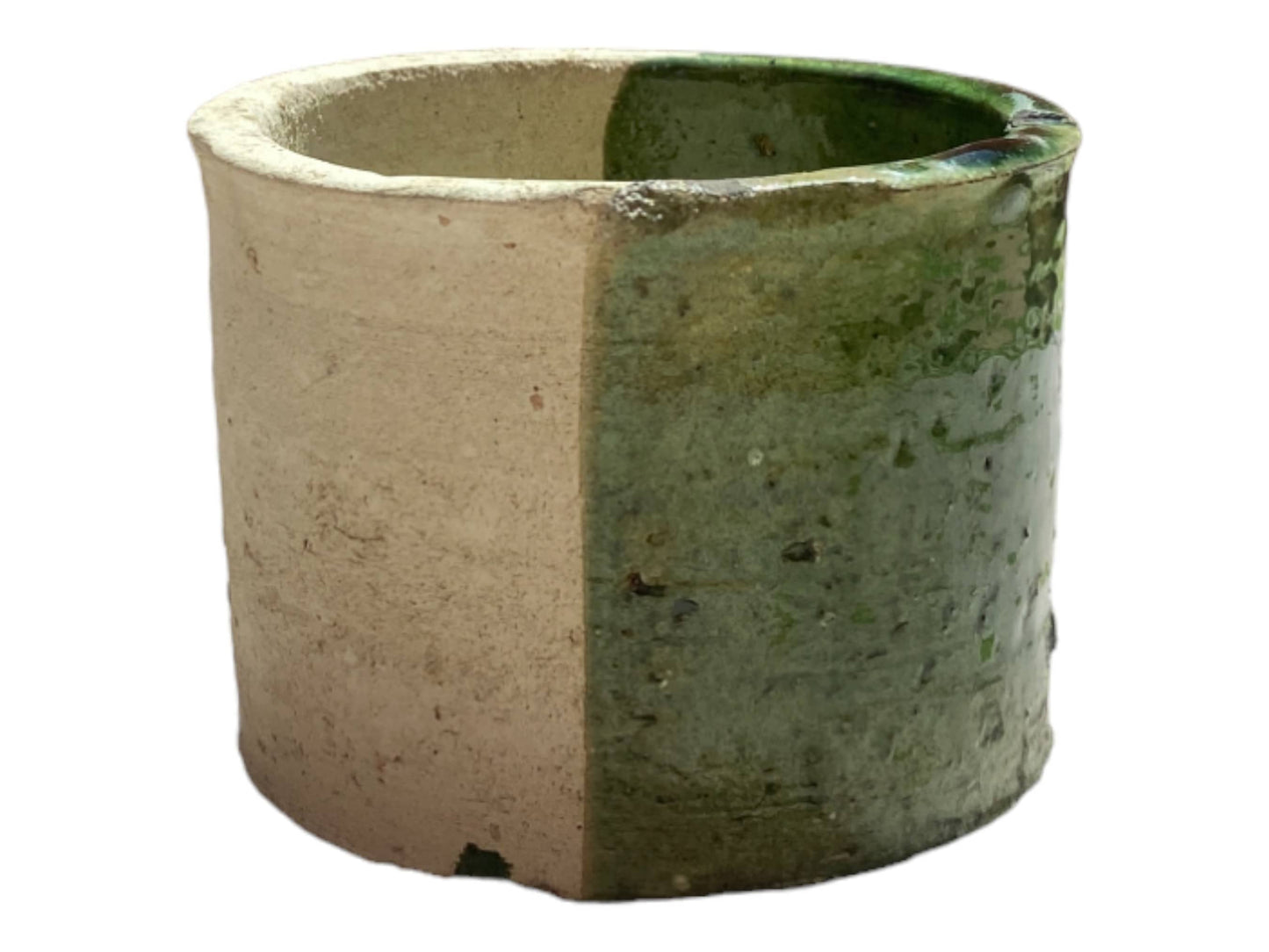 Handmade Moroccan 50/50 Glaze Tamegroute Planter/Pot: Small, Medium, Large Ceramic Pottery for Decoration, Plants, or Utensils
