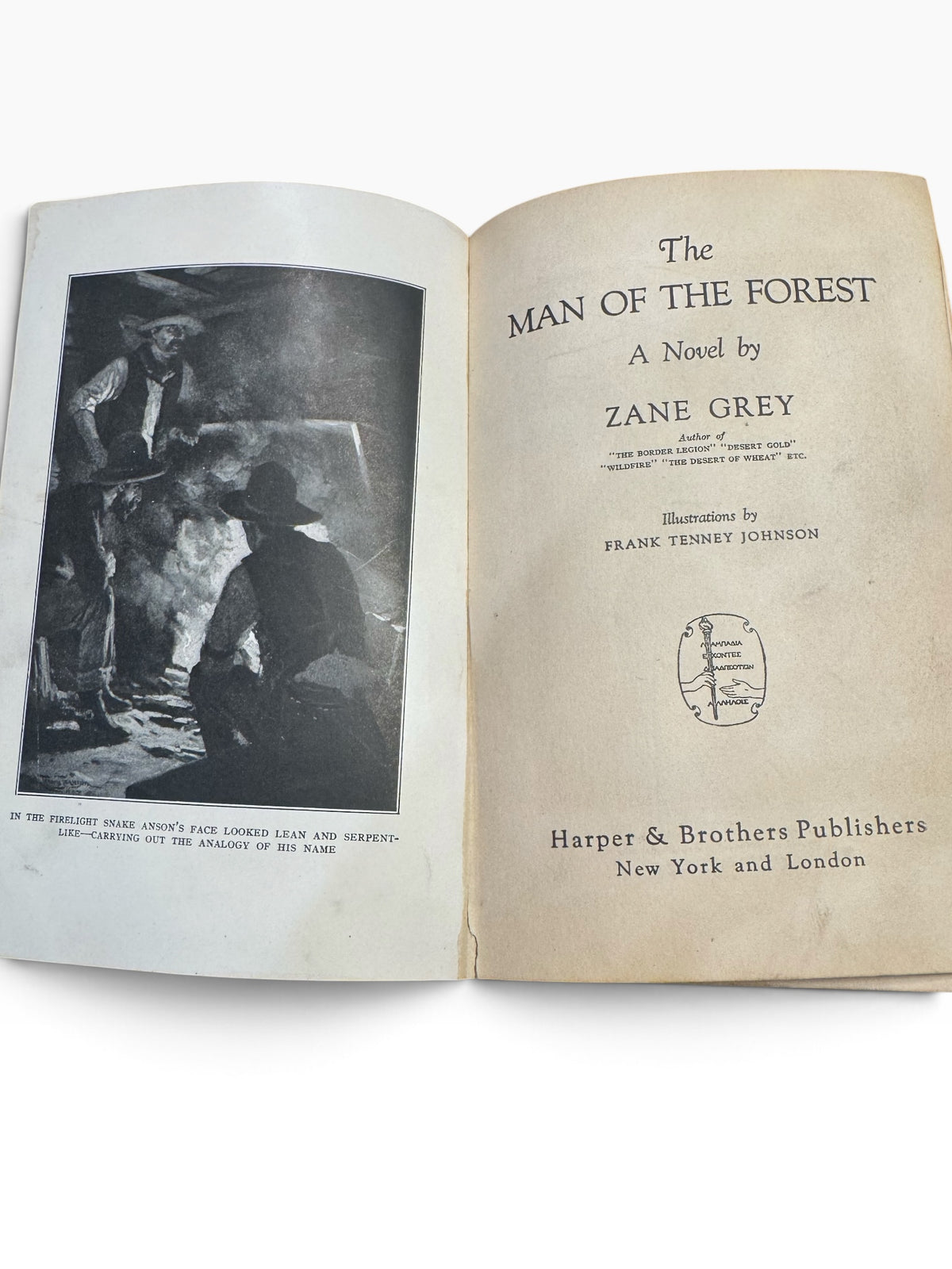 The Man of the Forest by Zane Grey – 1920 Harper & Brothers, 1st Edition, 2nd Printing (B-U)
