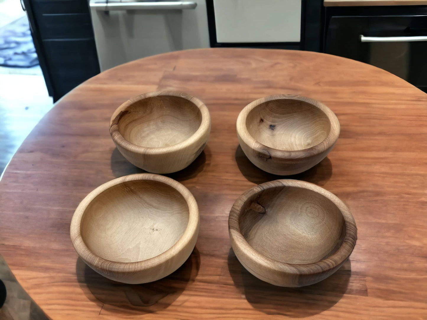 Handcrafted Walnut Wood Salad Bowl Set, 5 Walnut Bowl, Salad Bowl, Serving Bowl, Walnut Bowl Made From Ethically Sourced Wood, Set Of 5 Bowl