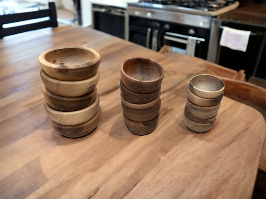 Handcrafted Walnut Wood Salad Bowl Set, 5 Walnut Bowl, Salad Bowl, Serving Bowl, Walnut Bowl Made From Ethically Sourced Wood, Set Of 5 Bowl
