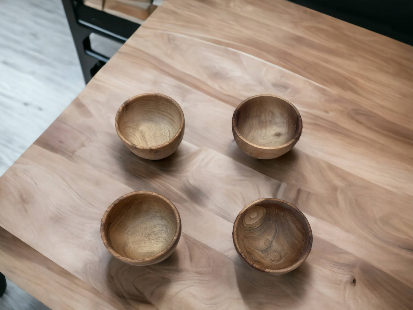 Handcrafted Walnut Wood Salad Bowl Set, 5 Walnut Bowl, Salad Bowl, Serving Bowl, Walnut Bowl Made From Ethically Sourced Wood, Set Of 5 Bowl