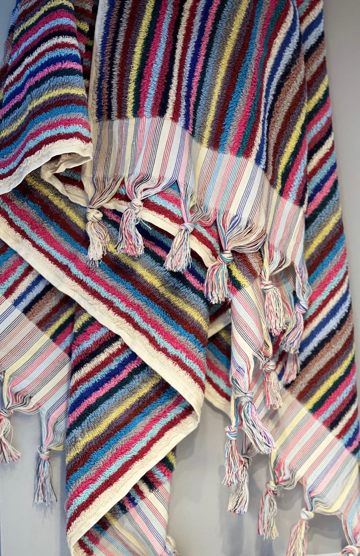 BUBBLE STRIPED TERRY TURKISH TOWEL