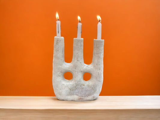 Elevate Your Decor with Tamegroute Twin Arc Candle Holder/Vase - Double Eye