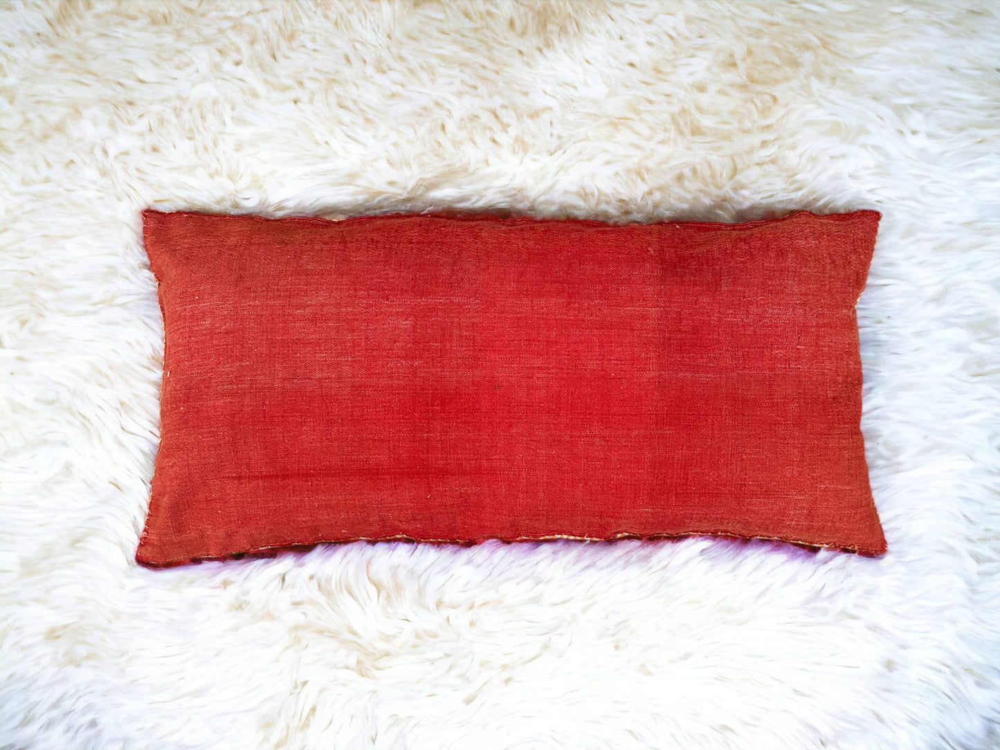Moroccan Sabra Lumbar Throw Pillow: Cactus Silk Elegance for Stylish Comfort