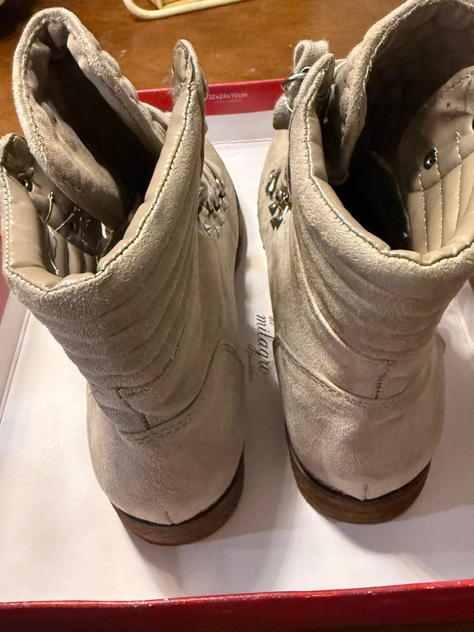 Carlos by Carlos Santana "Donna" Lace-Up Combat Boot, Lt Doe, Size 8