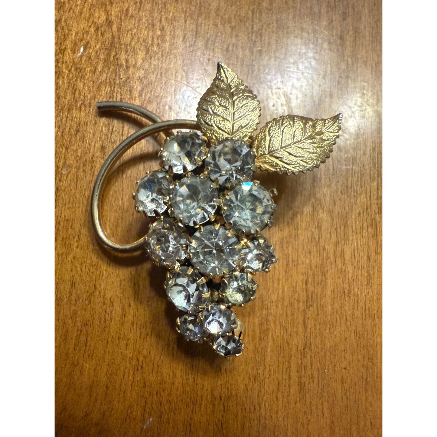1960's Gold Tone Grape Cluster Brooch