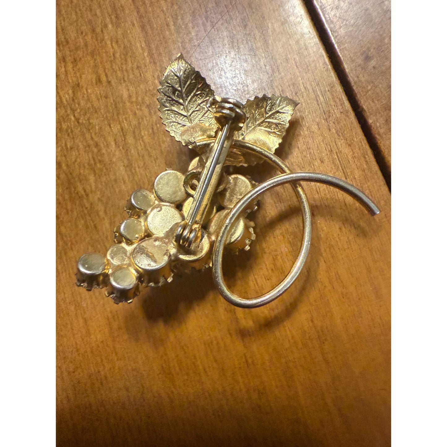 1960's Gold Tone Grape Cluster Brooch