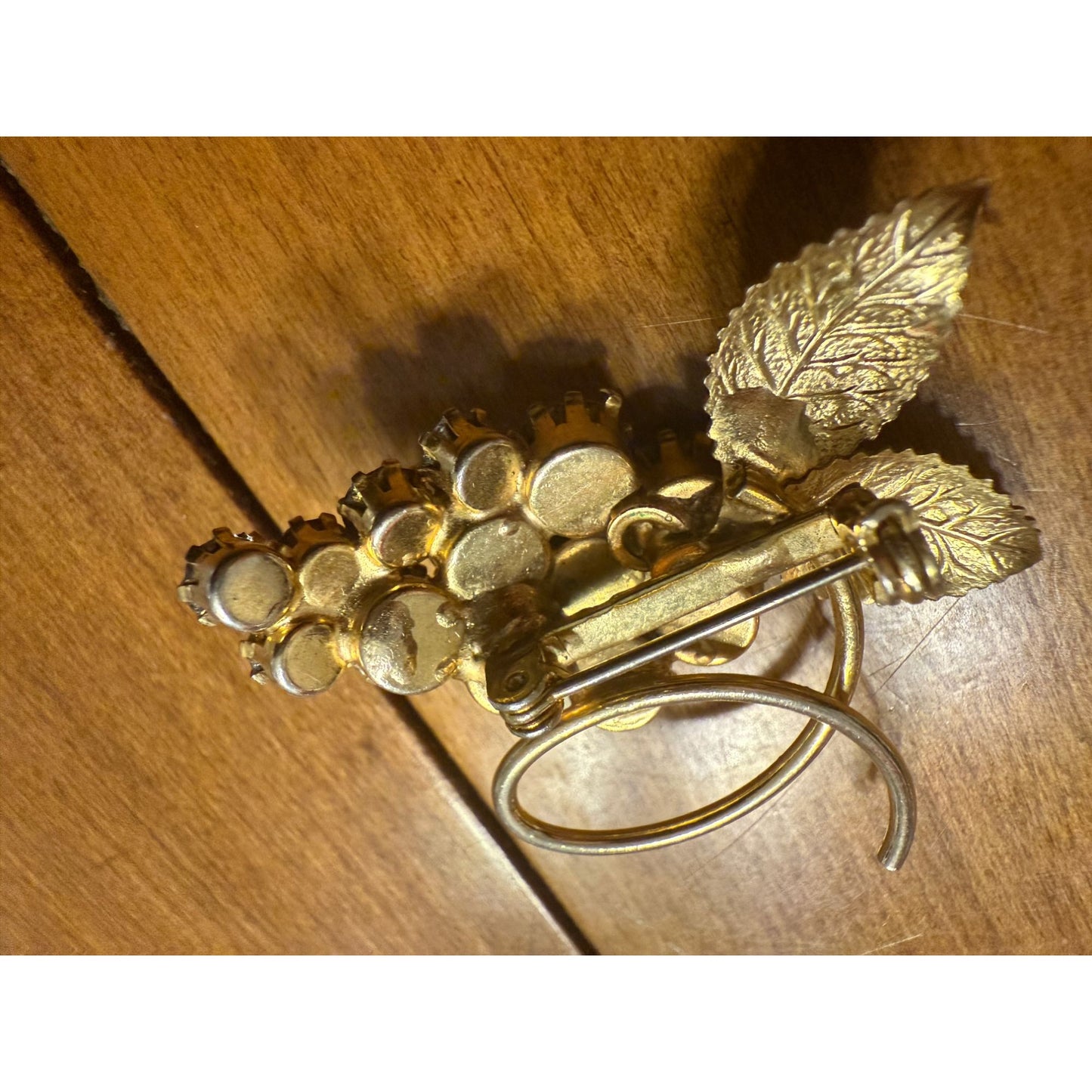 1960's Gold Tone Grape Cluster Brooch