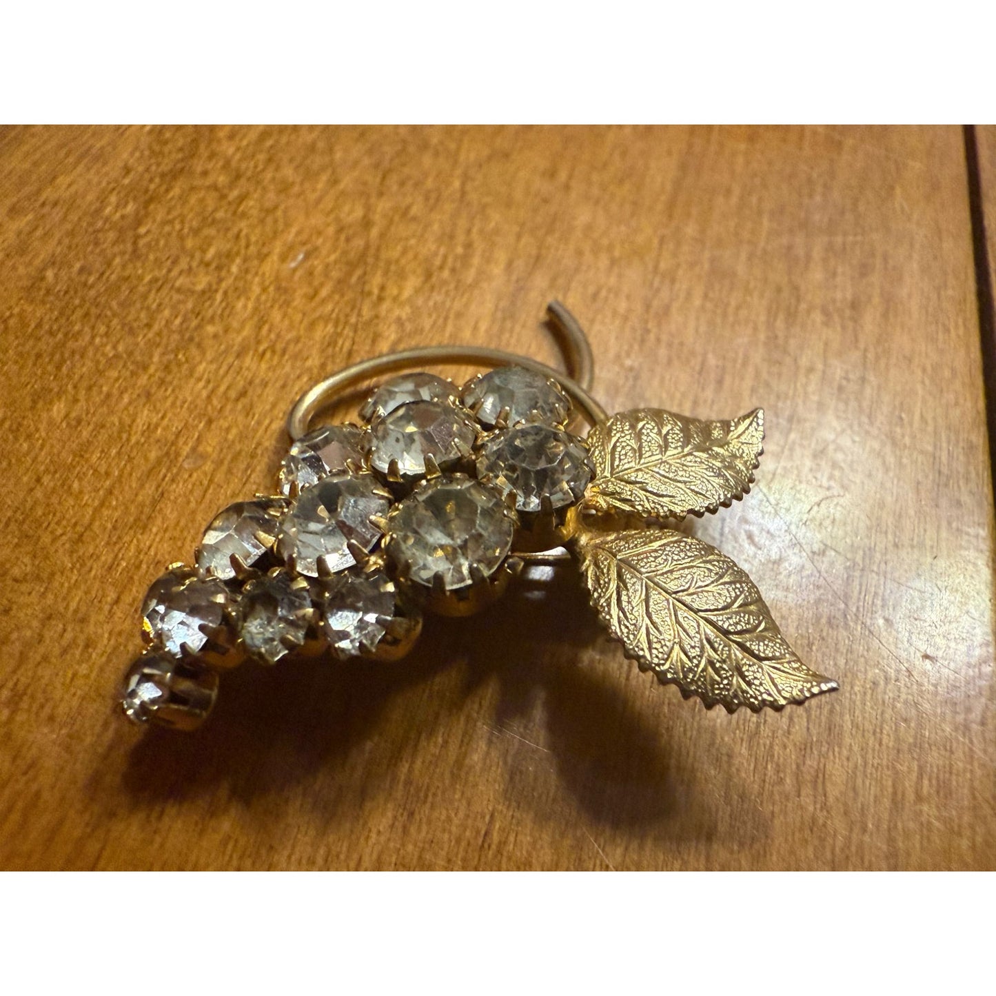 1960's Gold Tone Grape Cluster Brooch
