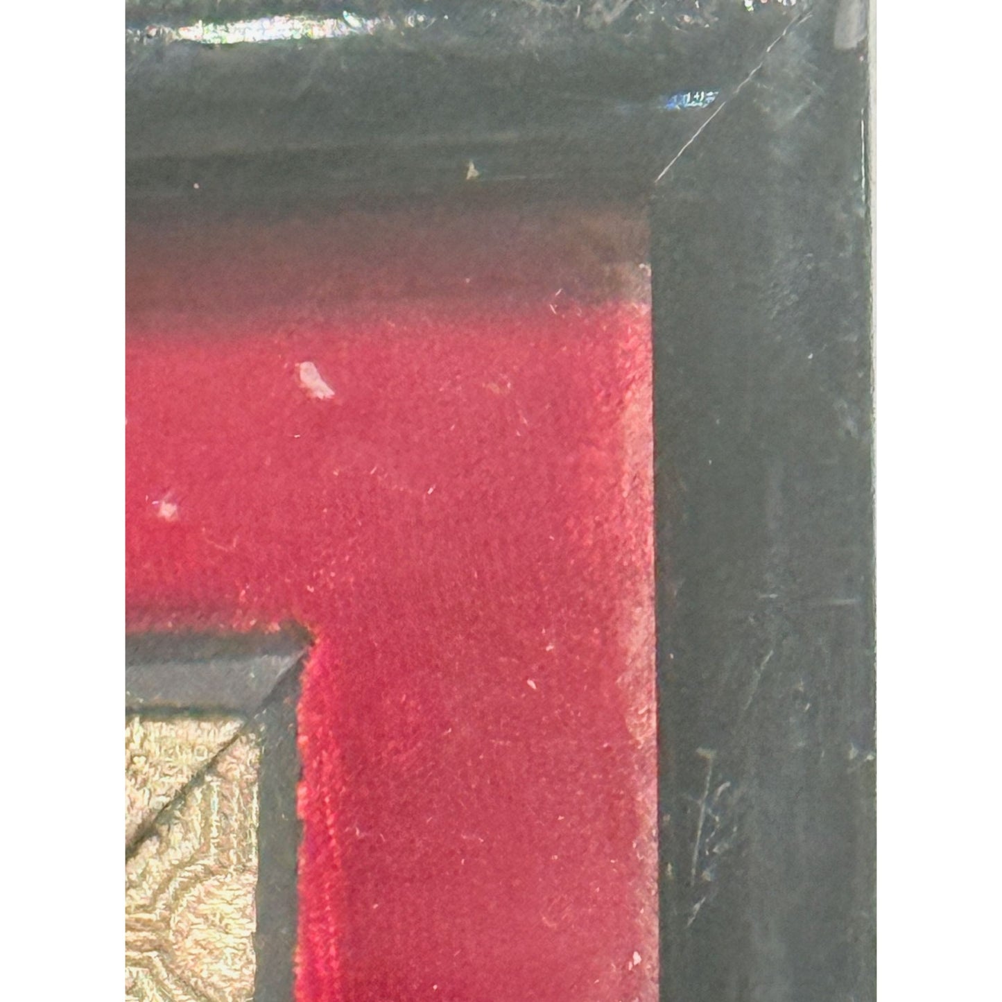 Chinese Silk Embroidery Art In Black Frame With Red Velvet Matting