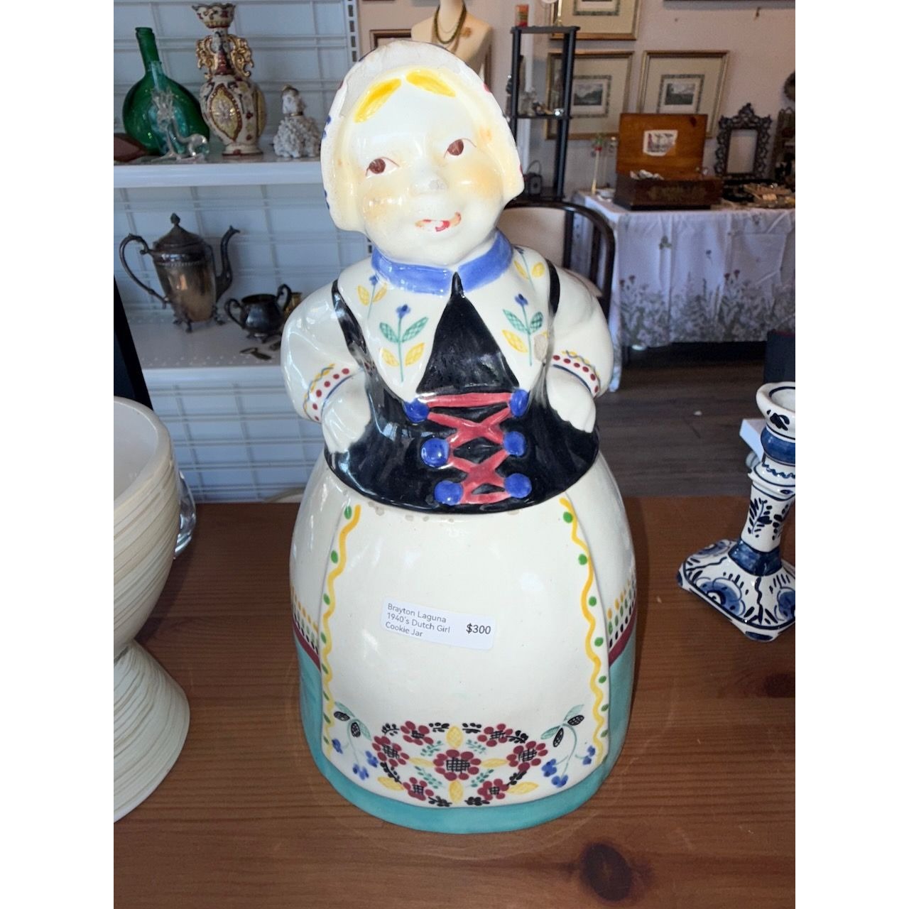 1940s Brayton Laguna Dutch Girl Ceramic Cookie Jar