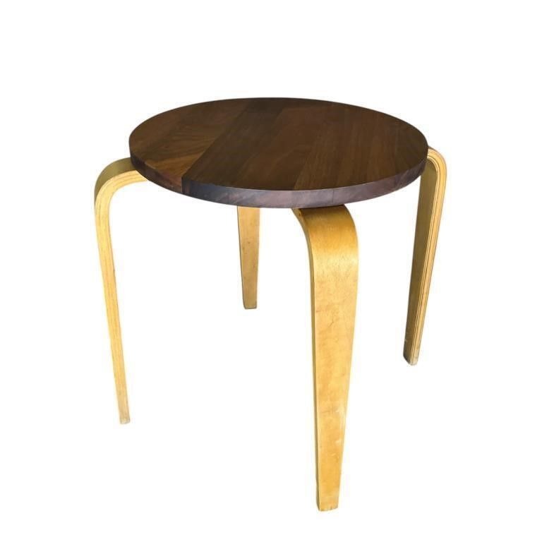 Alvar Aalto style Mid-Century Round Side Table
