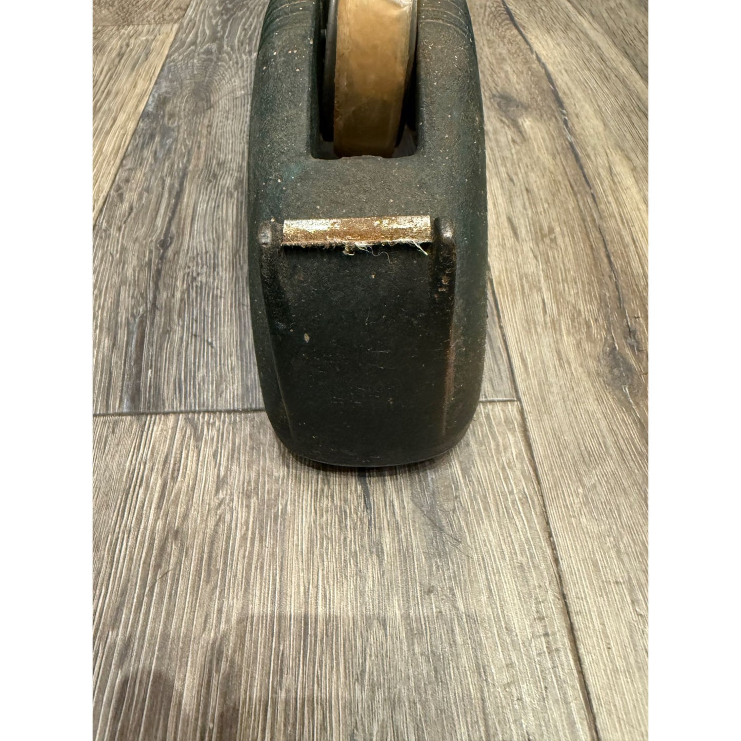 Vintage Green Scotch "Whale Tail" Tape Dispenser With Original Cellophane Tape Roll