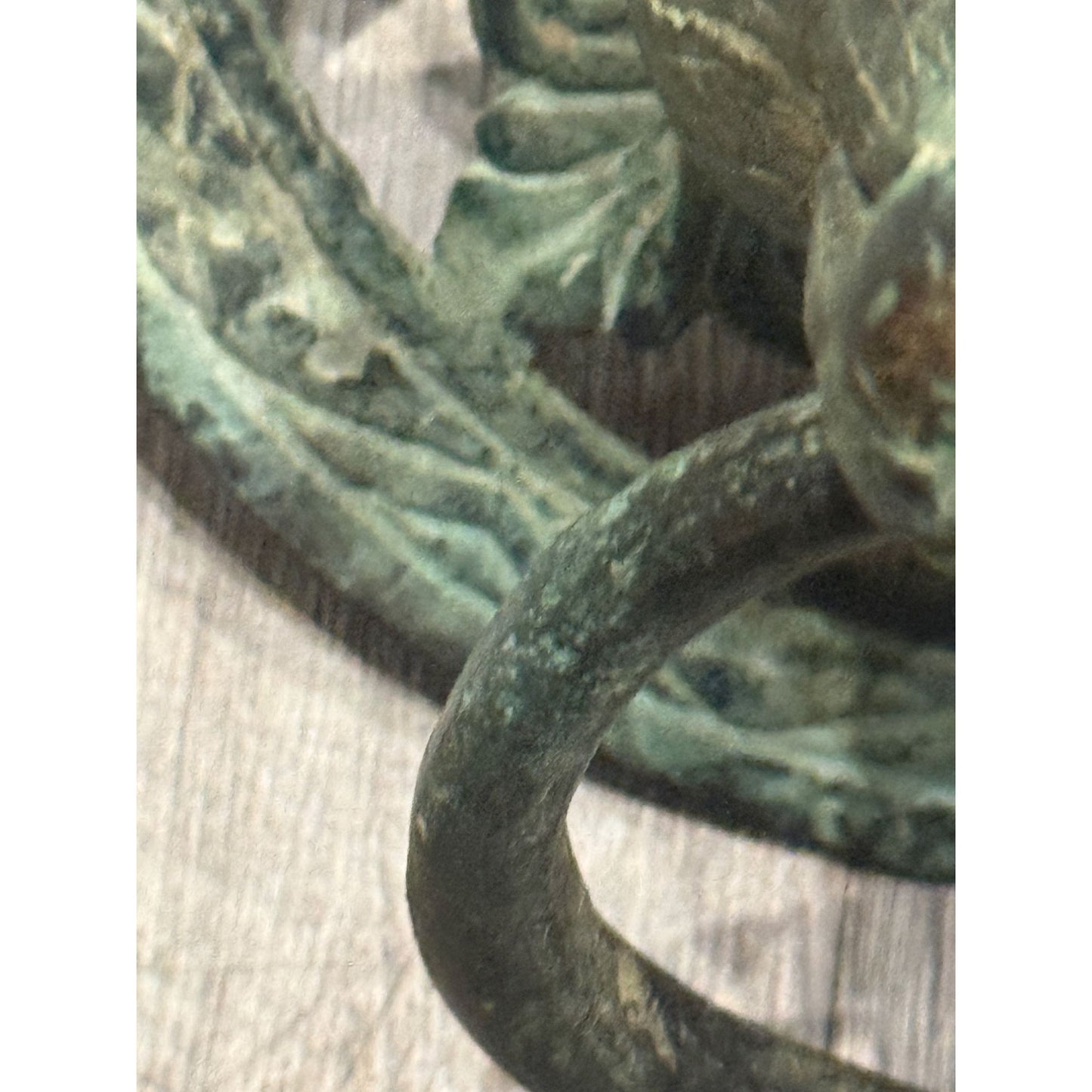 Antique Brass Lion Head Door Knocker With Circular Backplate - c 1800's