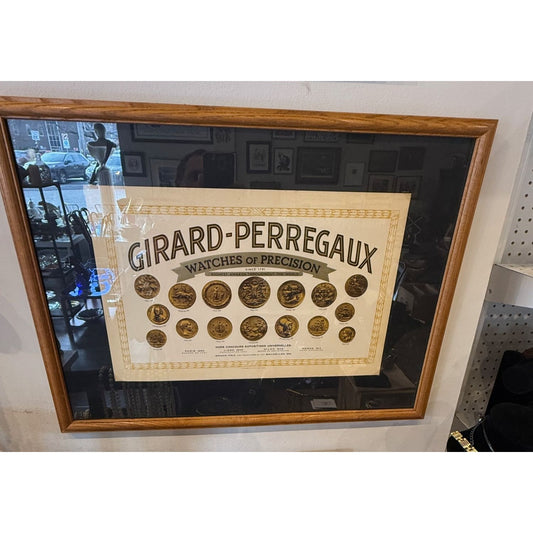 Girard-Perregaux  - Watches Of Precision - Framed Advertisement Poster With Award Medallions