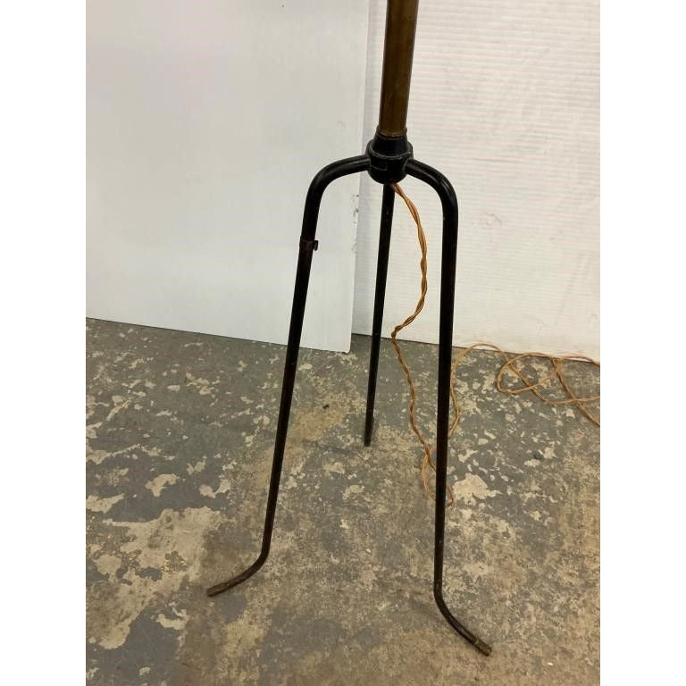 Vintage Bicycle Gear Lamp Base With Metal Tripod Stand