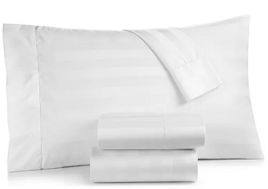 Charter Club Damask 1.5" Stripe 550 Thread Count 100% Cotton 4-Pc. Sheet Set, Queen