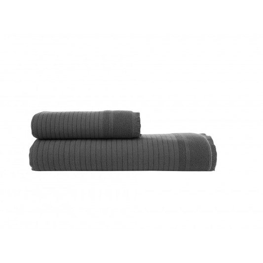 Del Mar Gray Terry Turkish Towel Set