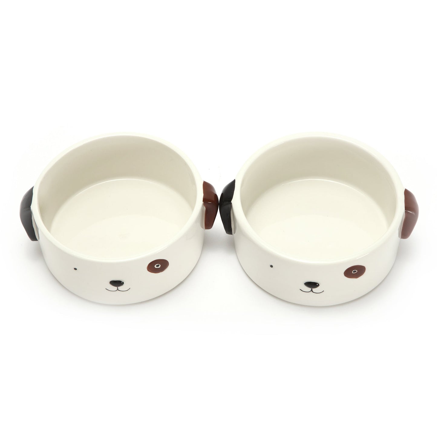 CUTE SMALL DOG  BOWLS - SET OF 2 - Each bowl is 4" wide
