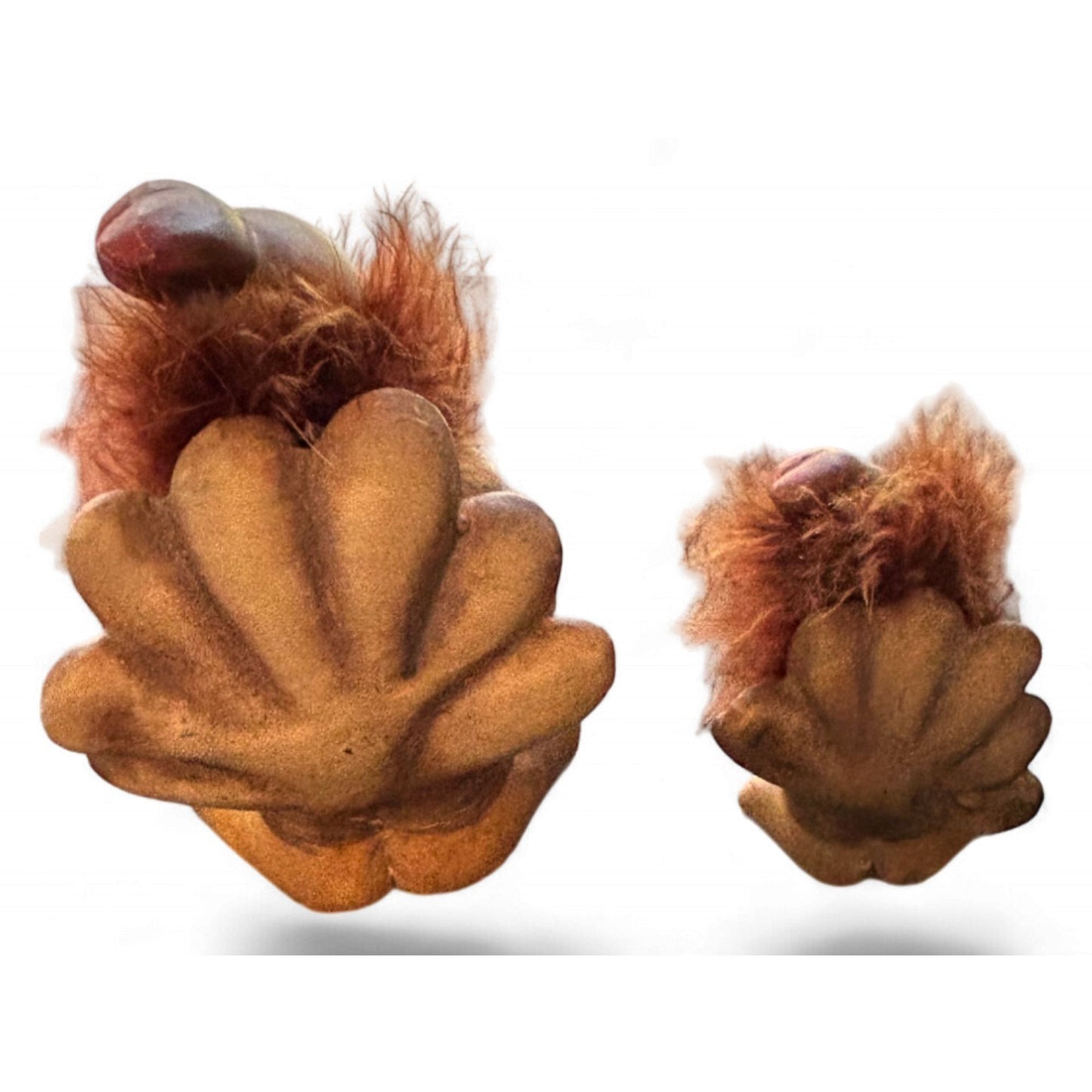 Vintage Ceramic Turkey Figurines With Feather Accents
