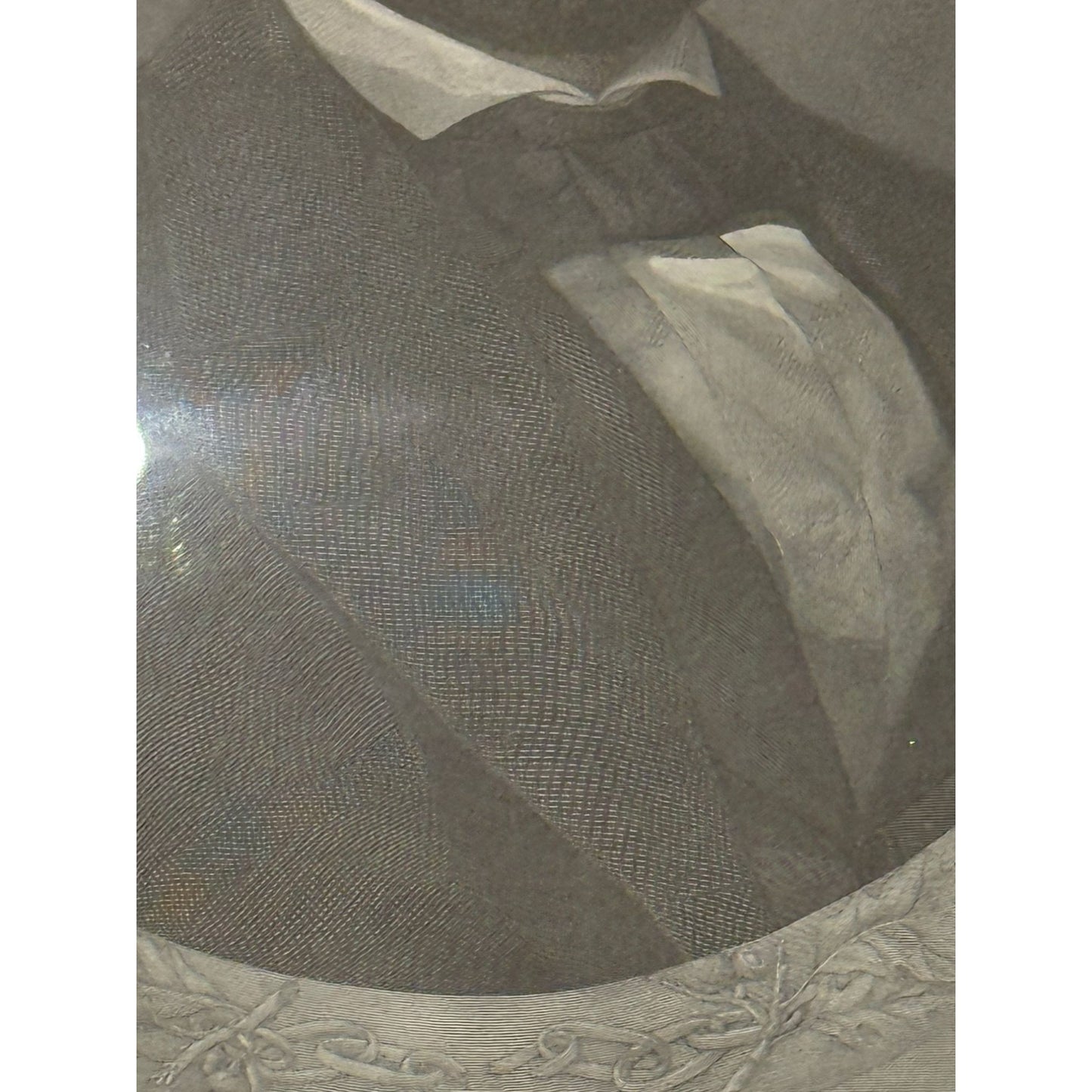 Antique Framed Abraham Lincoln Portrait Print With Gold-Trimmed Frame & Matte Border