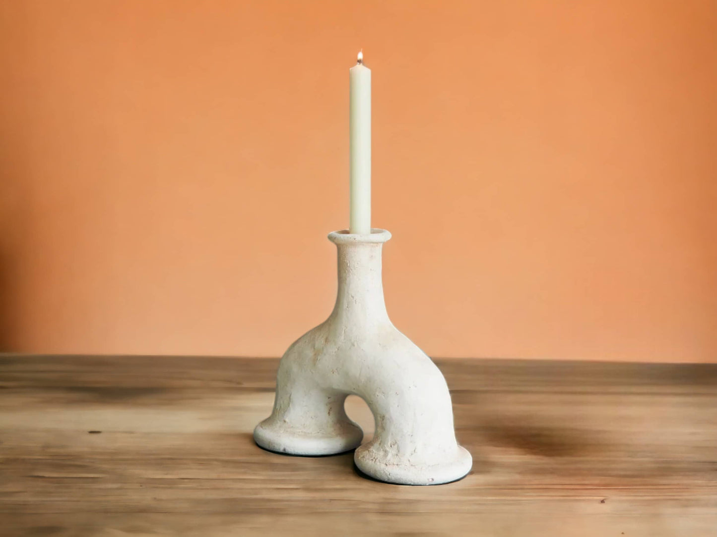 Curated Artisanal Moroccan Tamegroute Abstract Sculptures/Candlestick Holders Set