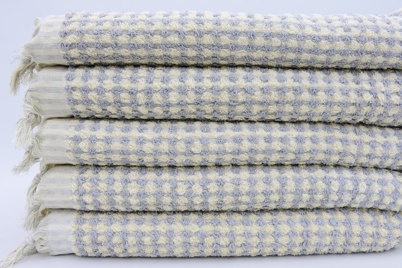 BUBBLE GRAY TERRY HAND TOWEL