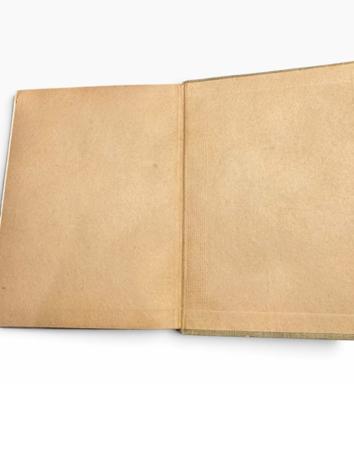 Open antique book showing age-toned blank endpapers and inner cloth binding of a 1911 Macmillan Pocket Classics edition.