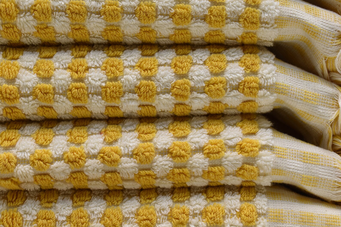 BUBBLE MUSTARD TERRY HAND TOWEL