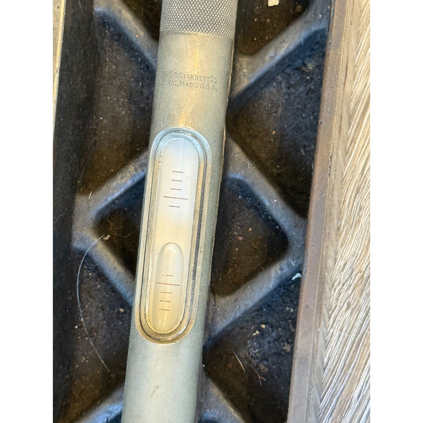 Antique Starrett Master Level With Wooden Case - Circa Early 1900's