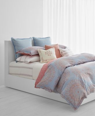 Ralph Lauren Marley Paisley Reversible Cotton 3 Pc. Duvet Cover Set, Full/Queen