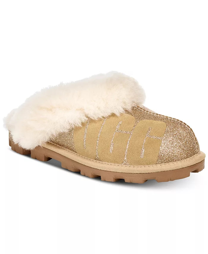 UGG® Women's Coquette Sparkle Slippers - Gold - Size 7