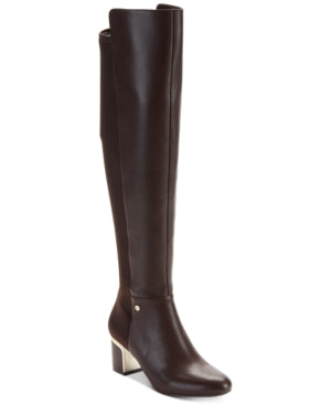 DKNY Cora Knee Boots - Bark - Size 5M