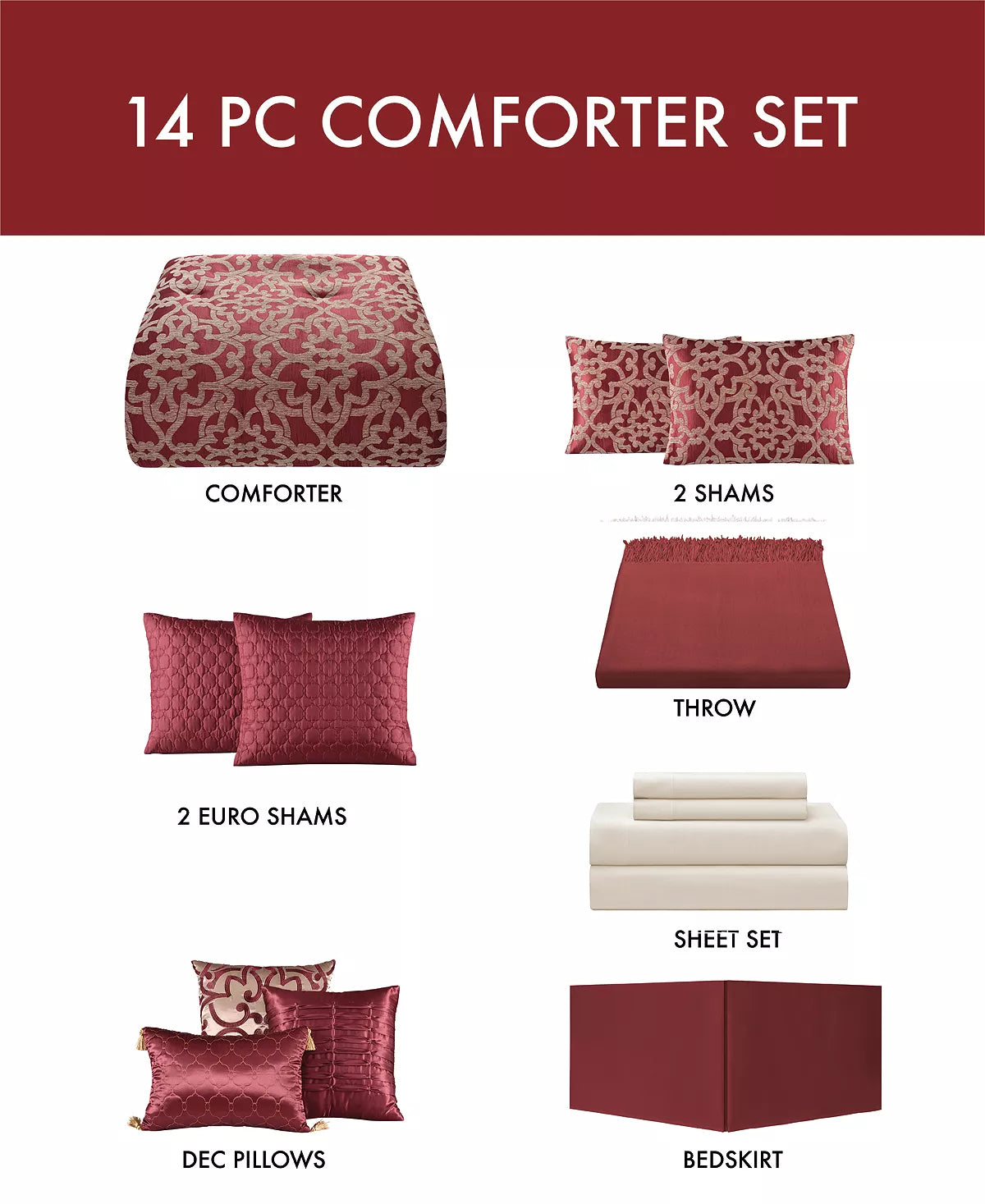 Huntington 14-Pc. King Comforter Set Bedding
